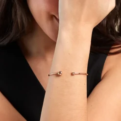 Bracelet Jonc Rio Argent Rose Oxyde De Zirconium
