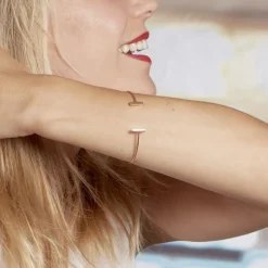 Bracelet Jonc Tullia Argent Rose