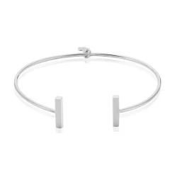 Bracelet Jonc Tullia Argent Blanc