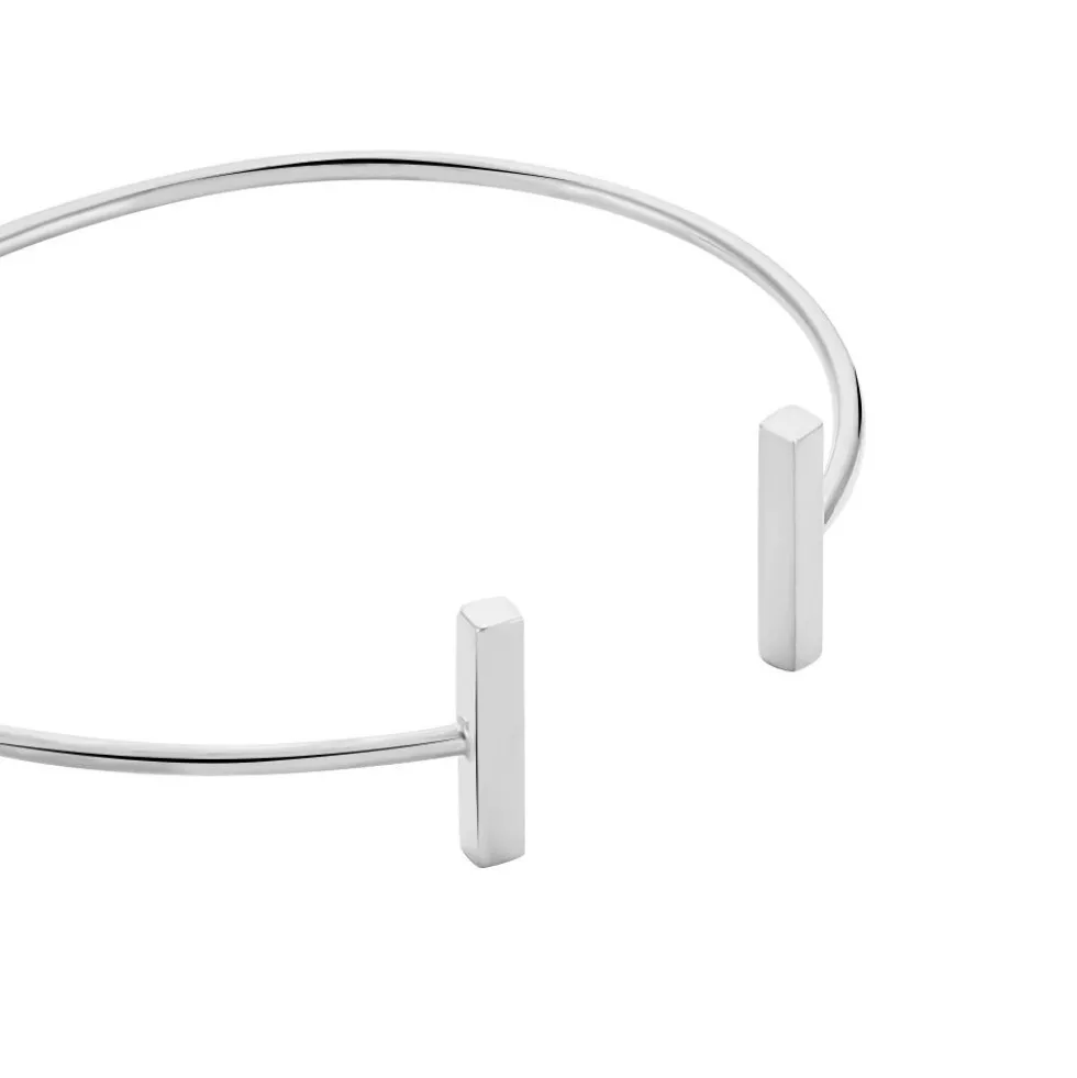 Bracelet Jonc Tullia Argent Blanc