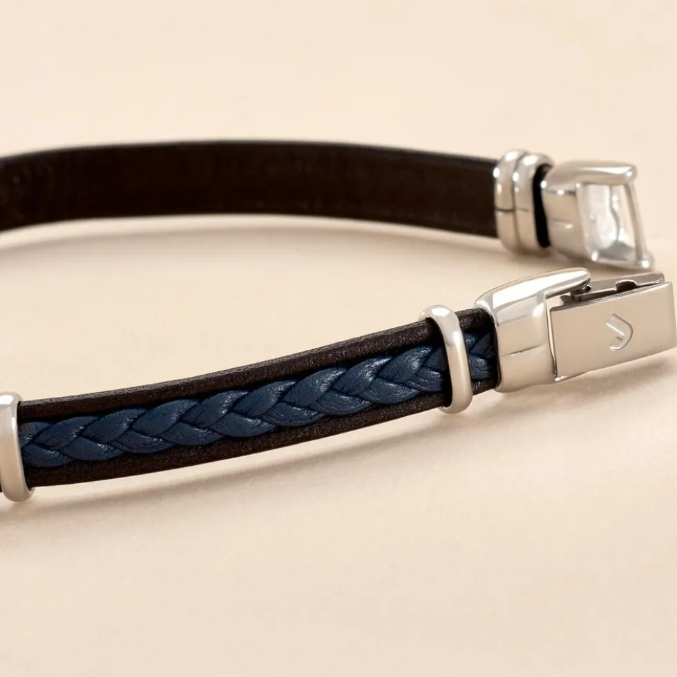 Bracelet Jourdan Cuir Bleu