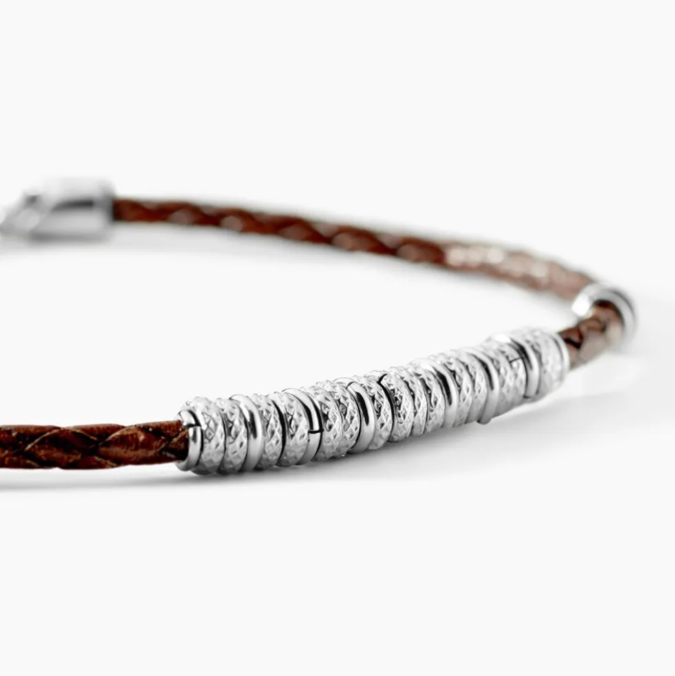 Bracelet Jourdan Cuir De Vache Marron