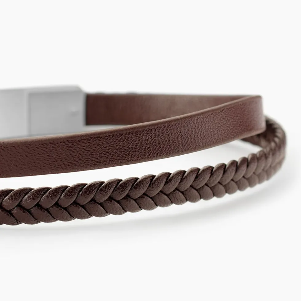 Bracelet Jourdan Cuir De Vache Marron