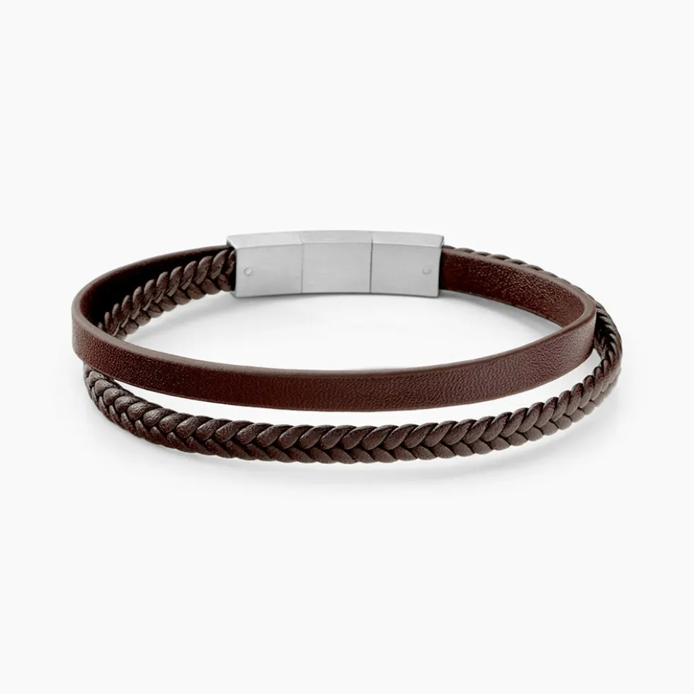 Bracelet Jourdan Cuir De Vache Marron