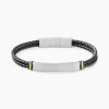 Bracelet Jourdan Cuir De Vache Noir