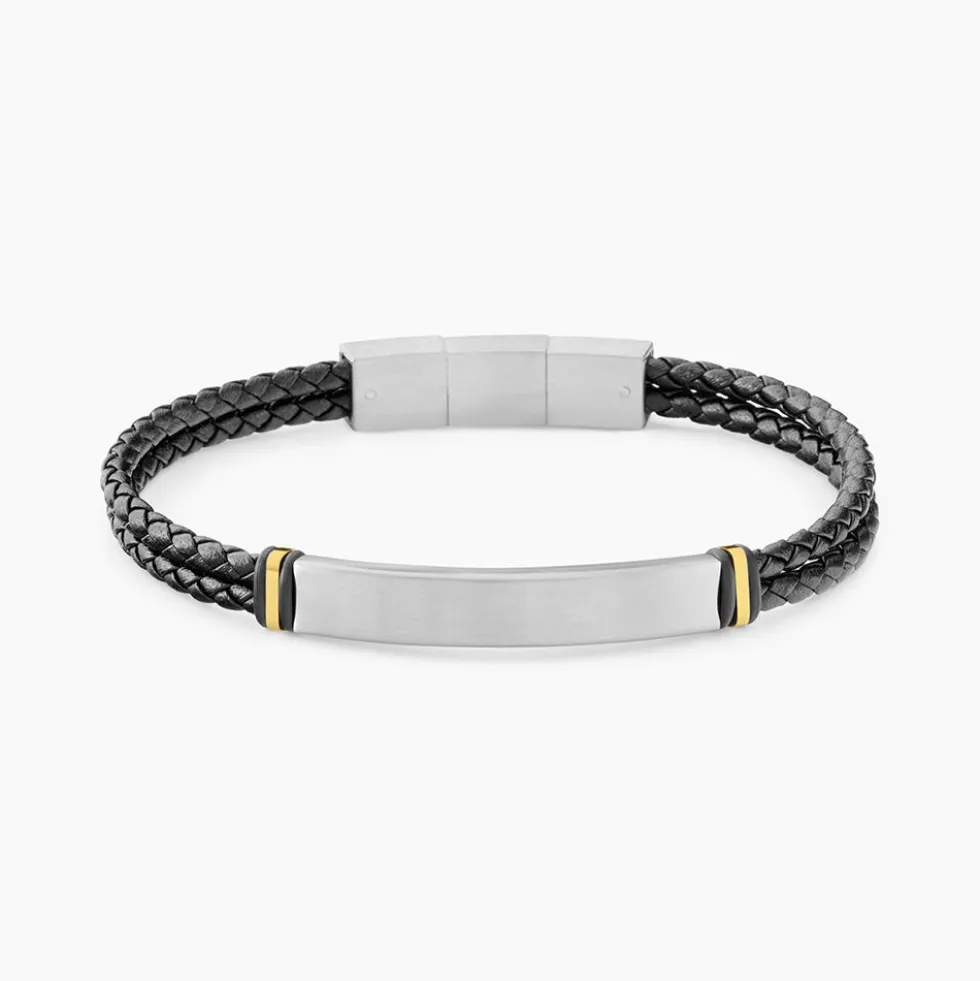 Bracelet Jourdan Cuir De Vache Noir