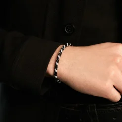 Bracelet Jourdan Cuir De Vache Bicolore