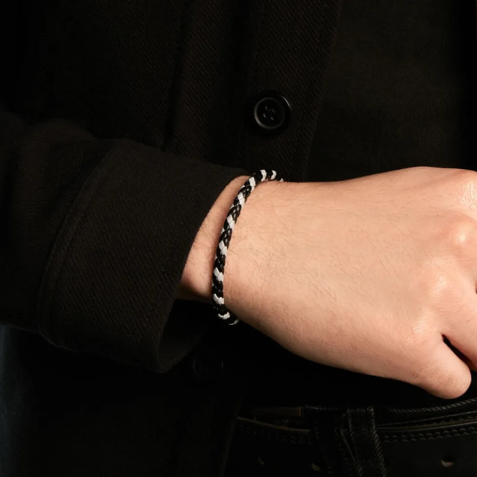 Bracelet Jourdan Cuir De Vache Bicolore