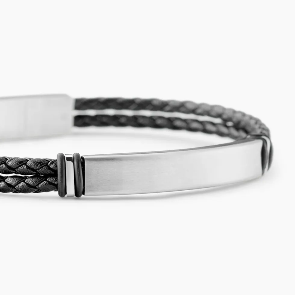 Bracelet Jourdan Cuir De Vache Noir
