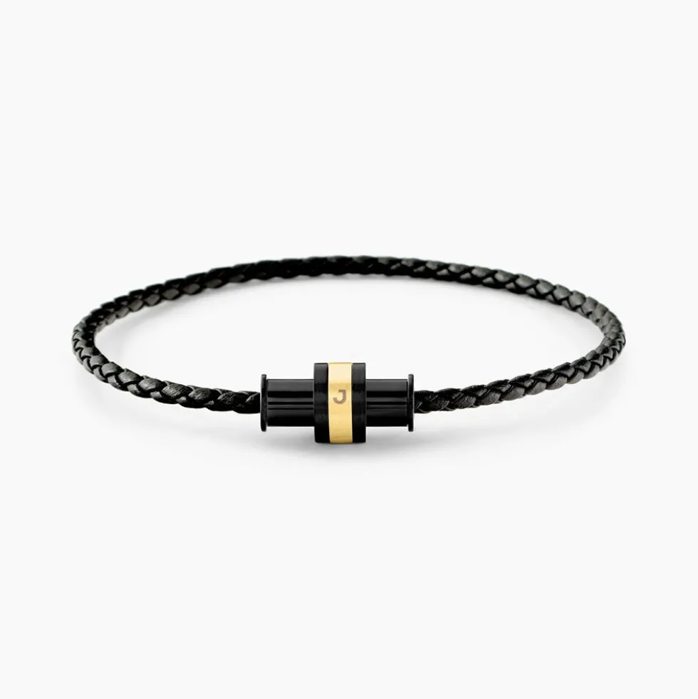 Bracelet Jourdan Cuir De Vache Noir