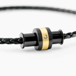 Bracelet Jourdan Cuir De Vache Noir