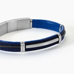 Bracelet Jourdan Otto Cuir Bleu