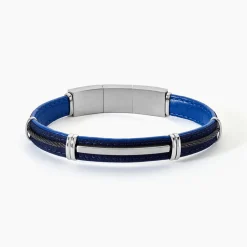 Bracelet Jourdan Otto Cuir Bleu