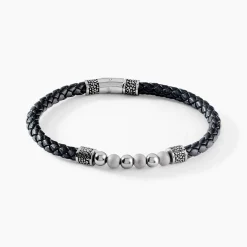 Bracelet Jourdan Pheonix Cuir Noir