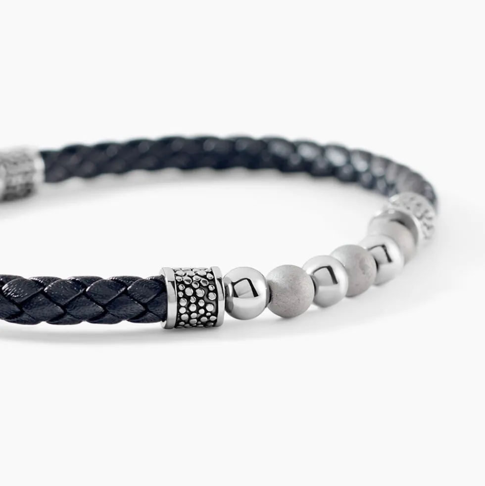 Bracelet Jourdan Pheonix Cuir Noir