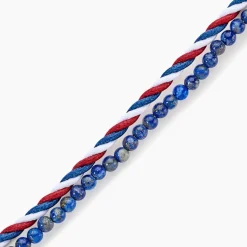 Bracelet Jourdan Renatus Acier Argenté Lapis Lazuli