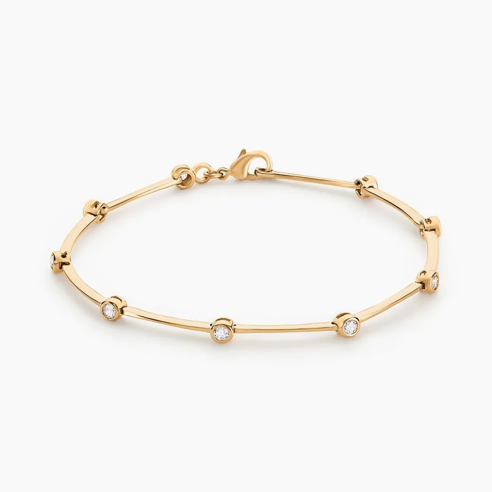 Bracelet Kaelig Plaqué Or Jaune Oxyde De Zirconium