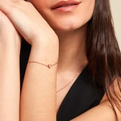 Bracelet Kelvyn Argent Rose Oxyde De Zirconium