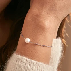 Bracelet Kerri Argent Blanc Perle De Culture Améthyste