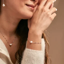 Bracelet Kerri Argent Blanc Perle De Culture Améthyste