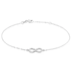 Bracelet Klothilda Or Blanc Oxyde De Zirconium