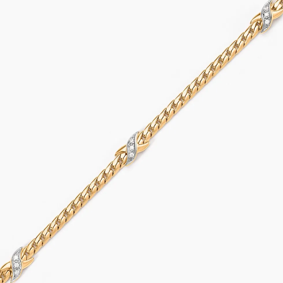 Bracelet Lamyae Plaqué Or Jaune Oxyde De Zirconium