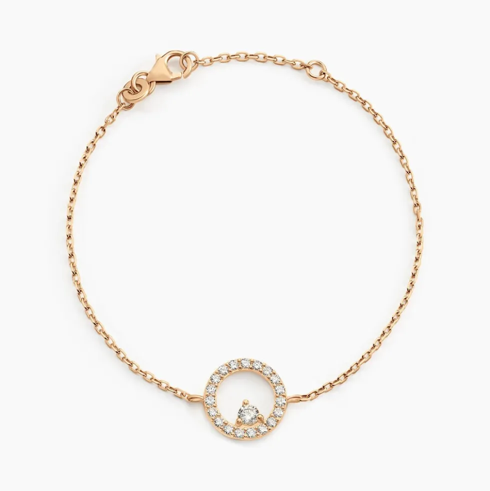 Bracelet Lila Plaqué Or Jaune Oxyde De Zirconium