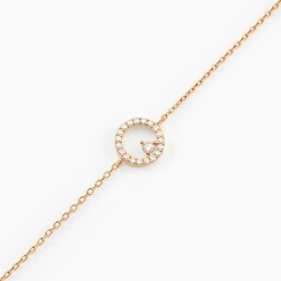 Bracelet Lila Plaqué Or Jaune Oxyde De Zirconium