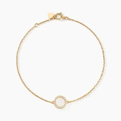 Bracelet Lim Or Jaune Oxyde De Zirconium