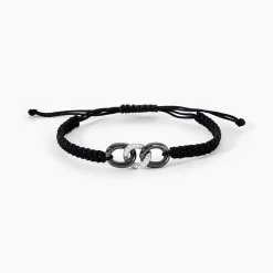 Bracelet Link Argent Blanc Oxyde De Zirconium Et Céramique