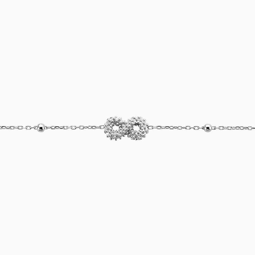 Bracelet Lizéa Argent Blanc