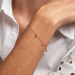 Bracelet Lorainne Argent Bicolore Oxyde De Zirconium