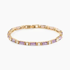 Bracelet Luteciaae Plaqué Or Jaune Oxyde De Zirconium