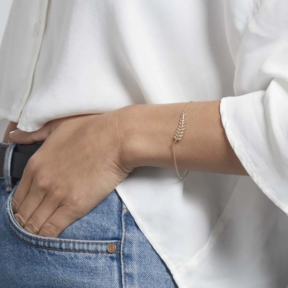 Bracelet Luz Plaqué Or Jaune Oxyde De Zirconium