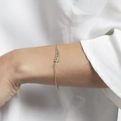 Bracelet Luz Plaqué Or Jaune Oxyde De Zirconium