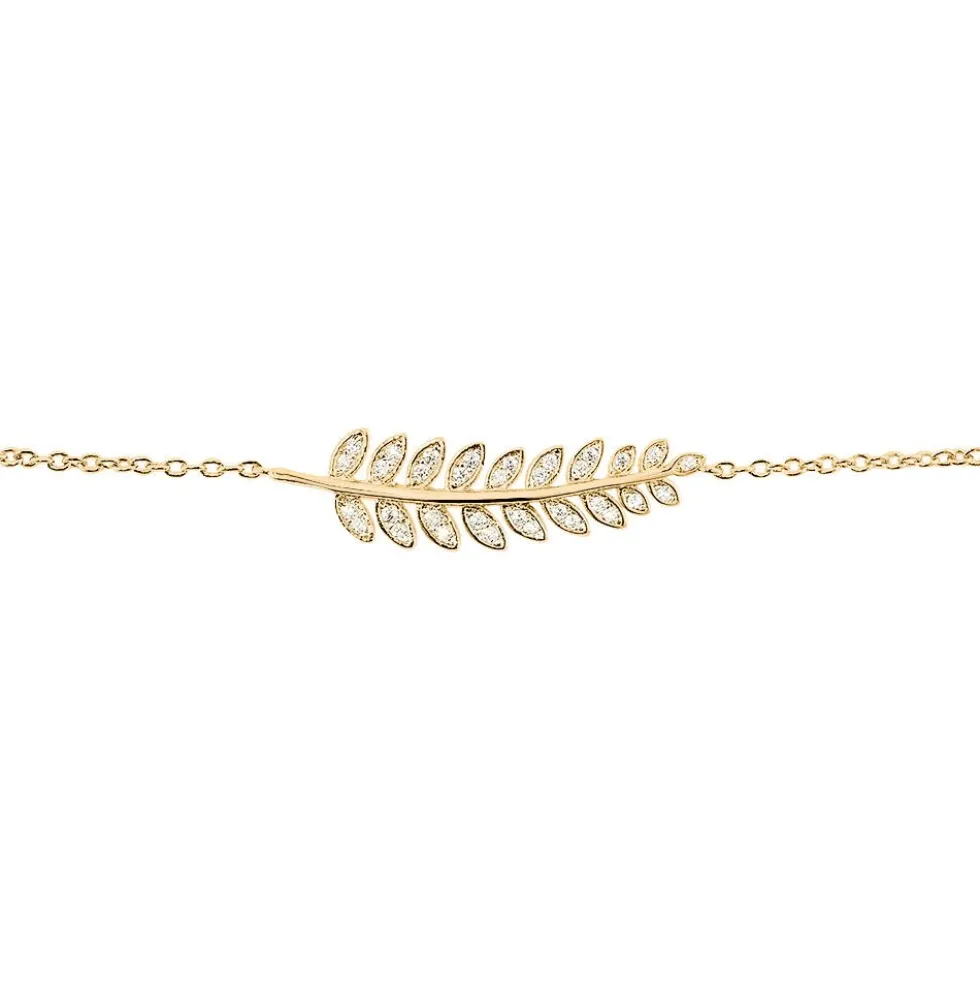 Bracelet Luz Plaqué Or Jaune Oxyde De Zirconium