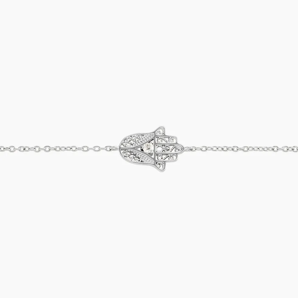 Bracelet Mafatma Argent Blanc Oxyde De Zirconium