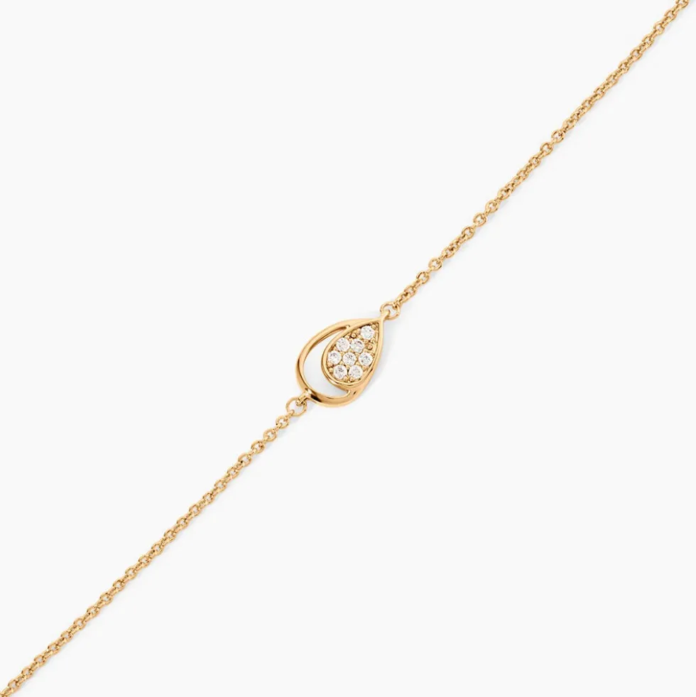 Bracelet Mahalya Plaqué Or Jaune Oxyde De Zirconium