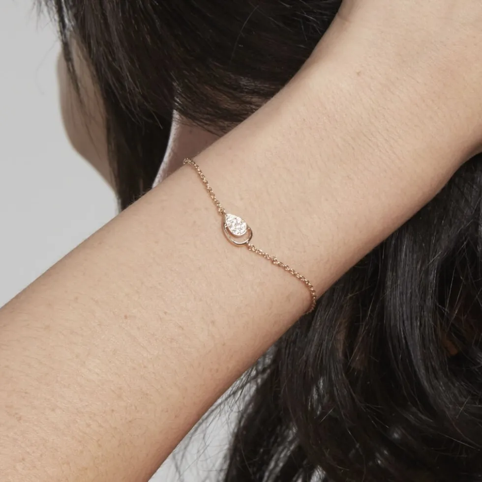 Bracelet Mahalya Plaqué Or Jaune Oxyde De Zirconium