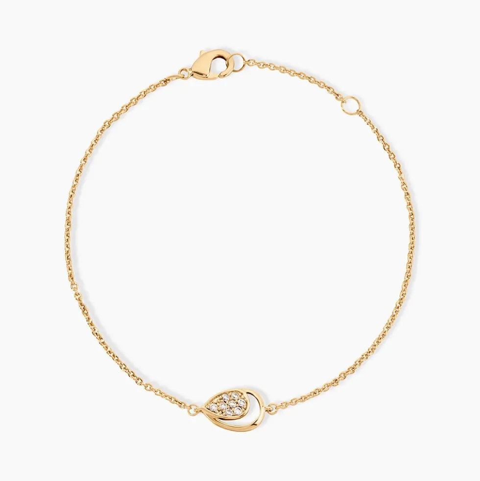 Bracelet Mahalya Plaqué Or Jaune Oxyde De Zirconium