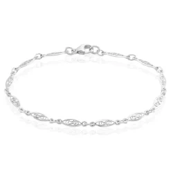 Bracelet Mahee Maille Filigrane Argent Blanc