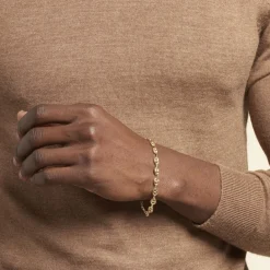 Bracelet Maille Dami Maille Grain De Cafe Or Jaune