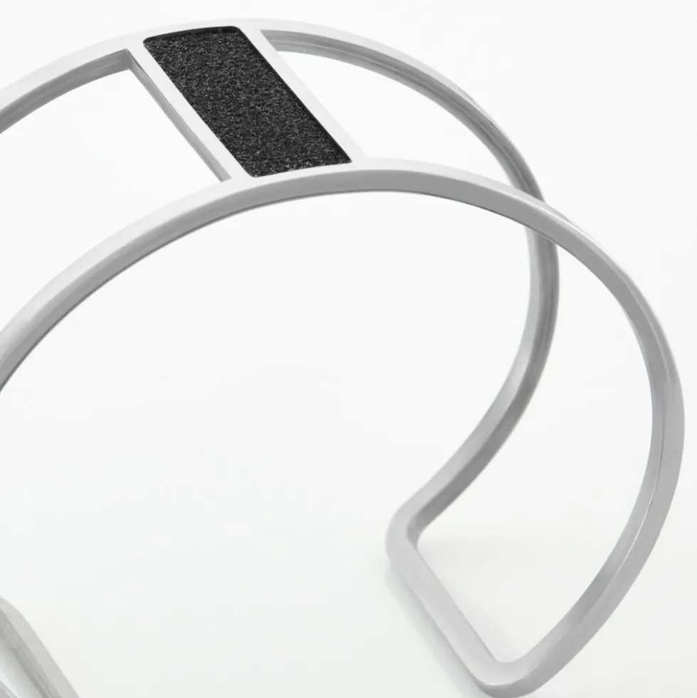Bracelet Manchette Acier Blanc Maria