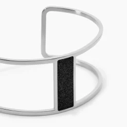 Bracelet Manchette Acier Blanc Maria
