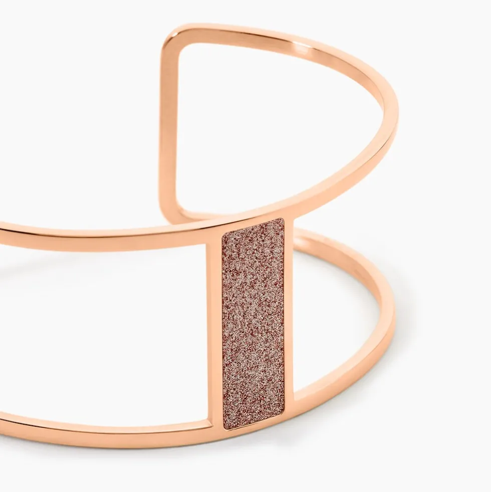 Bracelet Manchette Acier Rose Maria
