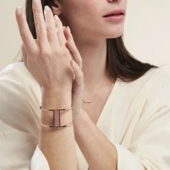 Bracelet Manchette Acier Rose Maria