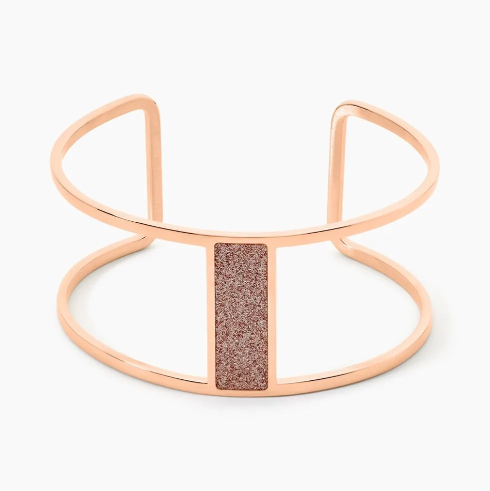 Bracelet Manchette Acier Rose Maria