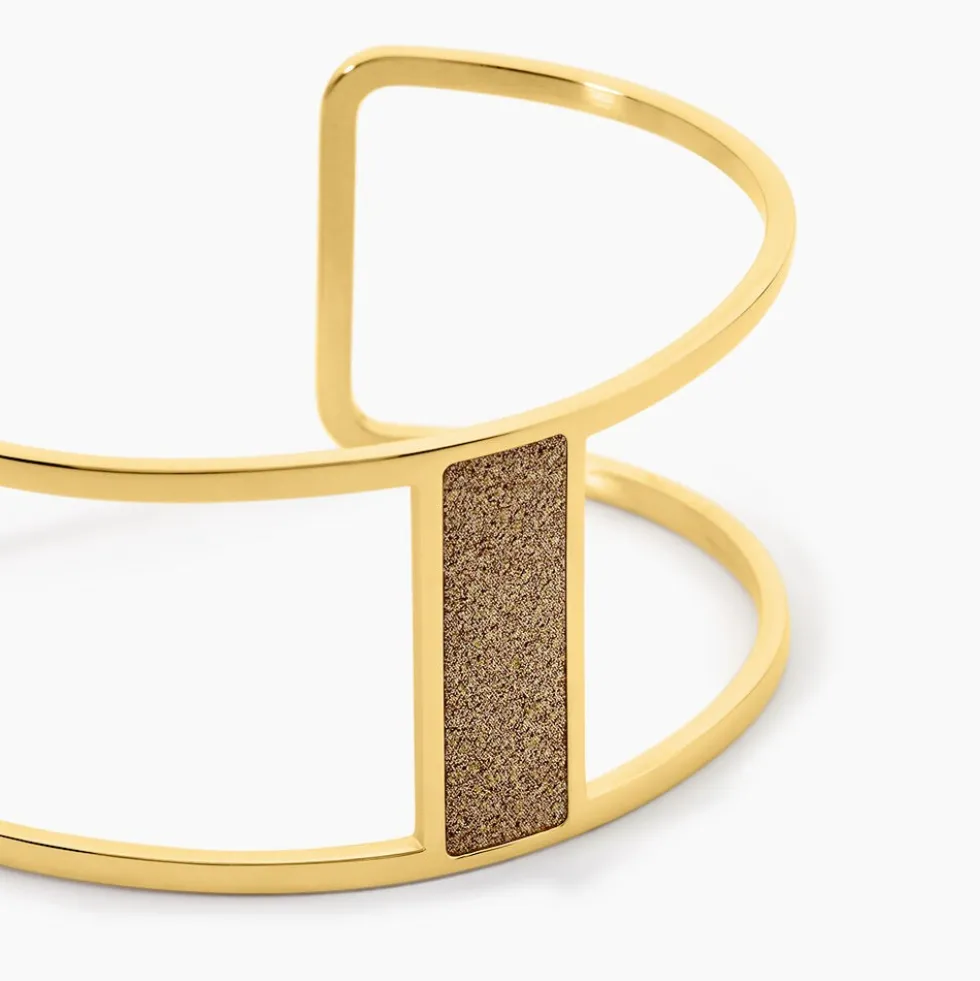 Bracelet Manchette Acier Doré Maria