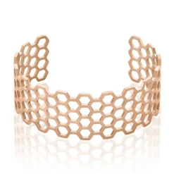 Bracelet Manchette Ouvert Acier Rose Buglose