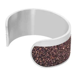 Bracelet Manchette Ouvert Acier Blanc Carron